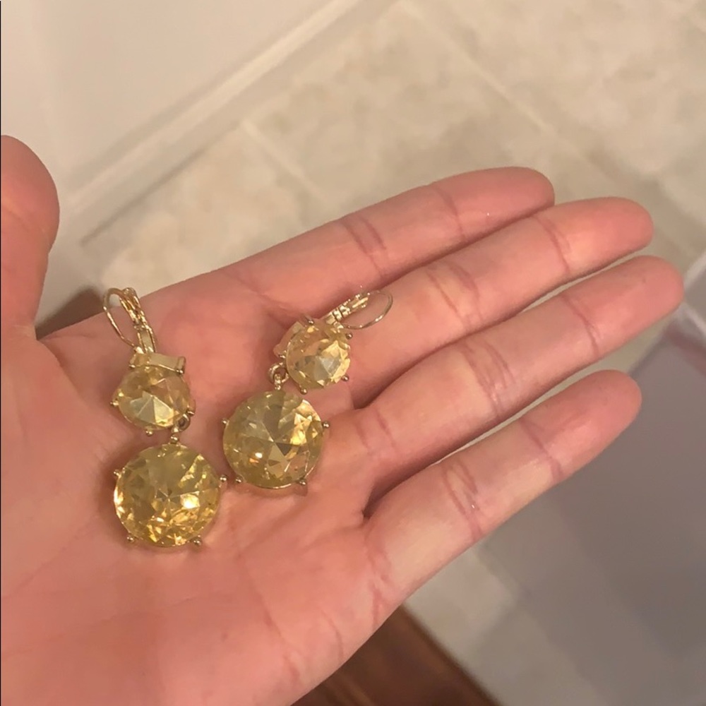 Kate Spade yellow and gold earrings